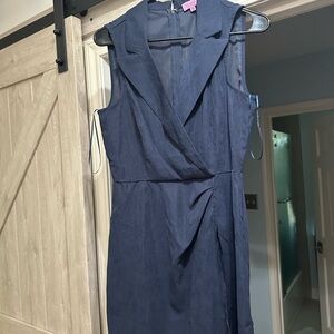 Elegant Navy Sleeveless Dress